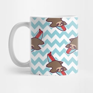 Surf Sloth Chevron Pattern Mug